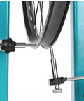 Close-up of Bicycle Wheel Truing Stand For 16 To 29 Inch Wheels, Adjustable Width 95Mm To 150Mm, carbon steel centering stand