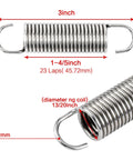 GNPADR 6-pack 3-inch stainless steel tension springs with hooked ends for recliner sofa beds