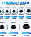 125 Piece Rubber Plugs For Round Holes Set In Assorted Sizes Premium Black Silicone Hole Plugs With Size Specifications