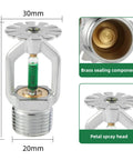 6 Pack Tough As Nails Quick Response Pendent Fire Sprinkler Heads Rock Solid Brass Body showing brass sealing and petal spray head design.