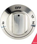 Stovetop Burner Knob For Gas Ranges And Stoves Chrome Replacement Part Pro Grade Durable Easy Install Universal Fit