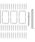Double Head Skirting Nails For Seamless Baseboard Install With Invisible Finish And Flush Edges Includes Quick Sleeve Drivers showcased in a neat arrangement.