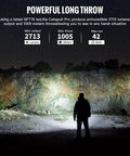 Person using Catapult Pro SFT70 LED Flashlight Pocket Size Long Throw 1005m Range 2713 Lumens in outdoor scene