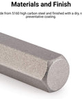 Close-up of 5/64 inch roll pin punch showing high carbon steel material and finish