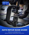 Heavy Duty Ball Joint Press Kit With 4WD Adapters for 2WD and 4WD vehicles in use on a suspension system