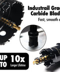 Heavy Duty 1 Inch Tungsten Carbide Tipped Hole Saw Drill Bit For Hard Metal And Sheet Metal Cutting 25.4mm Cutter For Stainless Steel Iron Wood Plastic Brass Copper With Pilot Bit Arbor And Allen Key Vouyar showing industrial grade carbide blades.