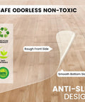 Extra Large 63 Inch By 51 Inch Clear Chair Mat For Hardwood Floors with focus on anti-slip design and material features