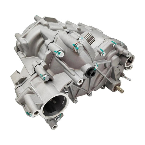 Bulletproof Transmission Gearbox For BRP Or 1000 UTV With Quiet Ride Tech direct view of heavy-duty gearbox assembly.
