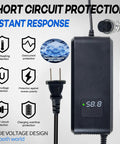 58.8V 4A Super Fast Charger For Electric Bikes And Scooters 48V To 52V Li-ion Battery Charger with safety features and plug