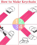 Key Fob Hardware Kit With 50 Pieces Of 1 Inch Fob Hardware And Silver Key Rings Plus Pliers For Easy Keychain And Wristlet DIY Projects