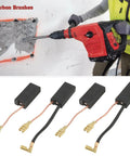 Two Pair Pro Grade Multifunction Drill Carbon Brushes With Automatic Stop For Hilti TE Series Hammers 7x12.5x26mm Replacement