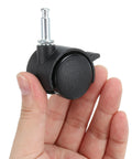 1 Inch Swivel Stem Casters With Brakes 8 Pack Nylon Wheels 360 Degree Insert Swivel Stem For Chairs And Furniture Replacement Black Floor Friendly 13Kg Capacity Per Caster And Suitable For Heavy Duty Home And Garage Use close-up.