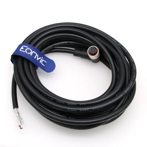 Coiled M12 4 Pin Female Right Angle Aviation Sensor Connector Cable A Code Shielded Gold Plated Contacts 8M Industrial Grade