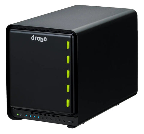 Heavy Duty Five Bay External Hard Drive Enclosure Featuring Thunderbolt 3 And Usb 3 0 Ports for easy storage access.