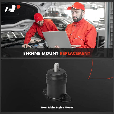 Front Right Engine Motor Mount For Honda Accord Acura Tsx Tl Beefed Up Replacement view showing steel construction and mounting details.