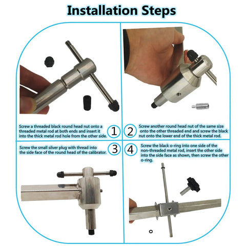 Installation steps for Pro Grade Derailleur Hanger Alignment Gauge for 20 to 29 inch MTB and road bikes.