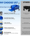 Comparison chart for Heavy Duty Beach Wagon With Big Wheels For Sand 450 Lb Load Foldable Cart With 9 Inch All Terrain Inflatable Tires
