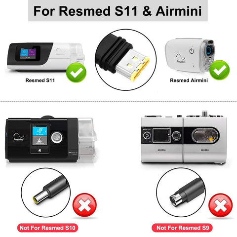 Compatible devices for AirSense 11 DC Converter Car Charger On The Go With 20V PD USB C Output 65W Power Supply