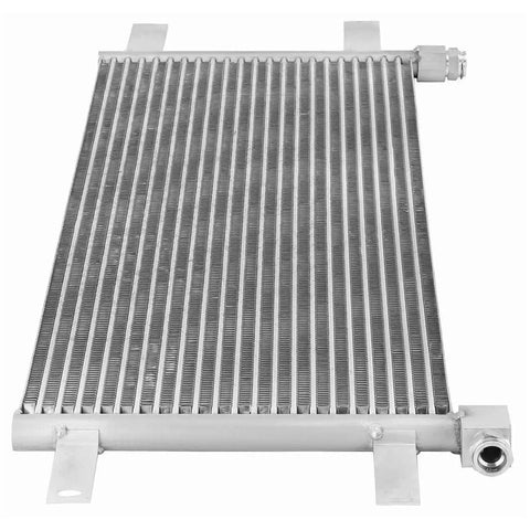 Heavy Duty Aluminum Transmission Oil Cooler Fits Ram 2500 3500 4500 5500 With 6.7L Engine 2013-2018 front view, black unit