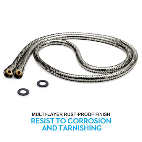 Extra Long 79 Inch Stainless Steel Shower Hose With Brass Insert And Nut Flexible No Kink Handheld Shower Head Hose Durable