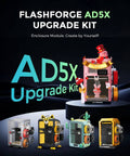 AD5X 3D Printer Enclosure Kit with Constant Temperature Module and DIY Customizable Exterior in various designs.