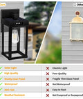 Outdoor Solar Wall Light With Motion Sensor And 3 Lighting Modes Two Bulbs Lit Porch Lantern Waterproof Sconce comparison chart