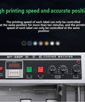 Control panel of Heavy Duty Automatic Print Date Label Machine 180W Ink Wheel Printer with buttons for speed and settings.