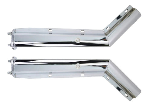 Angled Mud Flap Hanger With Spring Loaded Action Stainless Steel Class 430 27 Inch Length 2.5 Inch Bolt Spacing 2 Piece Set