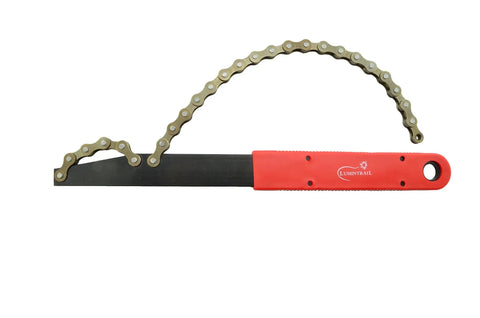 Chain Whip For Bike Cassette Removal Tool Sprocket Remover Lockring Removal With Comfortable Grip Pro Grade showing side view