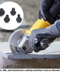 Built Tough 12 Piece Reverse Thread Screws Left Hand Hex Flange Bolts M6 M7 M8 Allen Head Fasteners on an aluminum cutter.