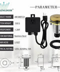 Garbage Disposal Sink Top Air Switch Kit With Champagne Gold Brass Button Stainless Steel Button Option Durable Finish