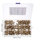 Totority Sturdy Copper Grease Fittings Kit 106 Pieces With M6 M8 M10 Nipples And Angled Noses For Automotive Repairs Not Easy To Rust Or Deform, case