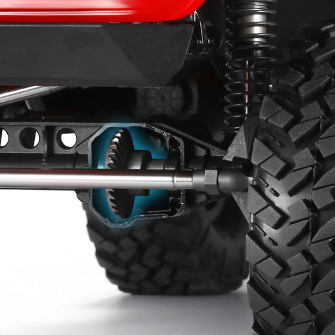 Beefed Up Overdrive Helical Gear Set For 1/10 RC Crawler SCX10 II Front And Rear Axles Hardened Steel Alloy CNC Machined Reverse Rotation
