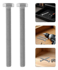 4 Sets M10x10mm Stainless Steel Hex Head Bolt Kit With Nuts, Flat And Lock Washers, Fully Threaded Bolts For Home And Mechanical Fasteners