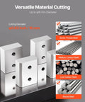 VEVOR 6PC Rebar Cutter Replacement Jaw Blades Silver Double-Sided CR12MOV Steel For 5/8 Inch 16mm #5 Electric Cutting Machine cutting up to 16mm steel.