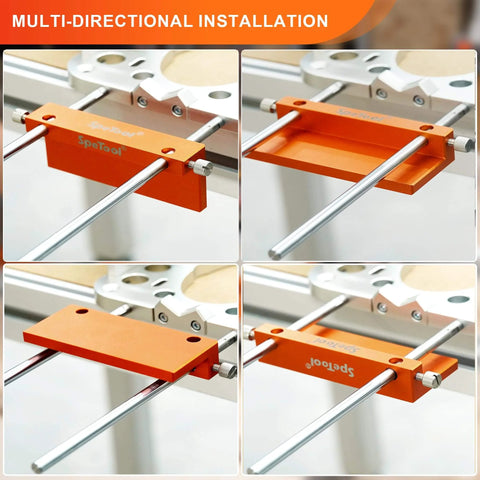 All Aluminum Edge Fence For Portable Drill Guide Pro Grade Edge Guide For Row Drilling 265mm From Edge Delivers Consistent Spacing And Clean Holes In Wood Plastic And Metal Projects