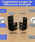 Comparison of Heavy Duty Door Barricade Brackets For 2x4 Doors, Steel Security Bar Holder For Home Basement And Garage with competitor