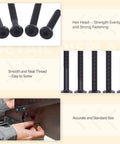 181-Piece M6 X 15-80mm Hex Socket Cap Bolts Hardware Kit For Cribs And Furniture Including Barrel Nuts Nutserts T-Nuts