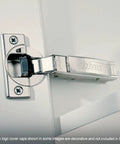 Close-up of Clip Top Soft Close Hinge Kit for Frameless Cabinets Pro Grade 110 Degree Euro Style Hinge with Clip Mounting Plate
