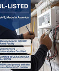 Electrician installing 14 Gauge 3 Conductor SOOW Wire For Industrial And Home Use, 14/3 Cable inside electrical panel