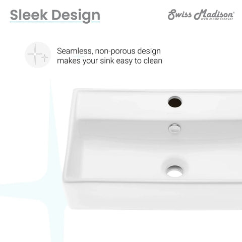 Claire Ceramic Wall Mounted Sink, A Real Space Saver For Small Bathrooms, Built To Last With Non Porous Scratch Resistant Ceramic