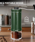 Massive 60G Capacity Manual Coffee Grinder With 40 Adjustable Settings And Stainless Steel Burrs Portable Hand Coffee Bean Mill.