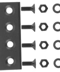 Stainless Steel Barn Door Track Connector Kit With Dope Black Joint Plate And Flat Gasket Design for easy installation