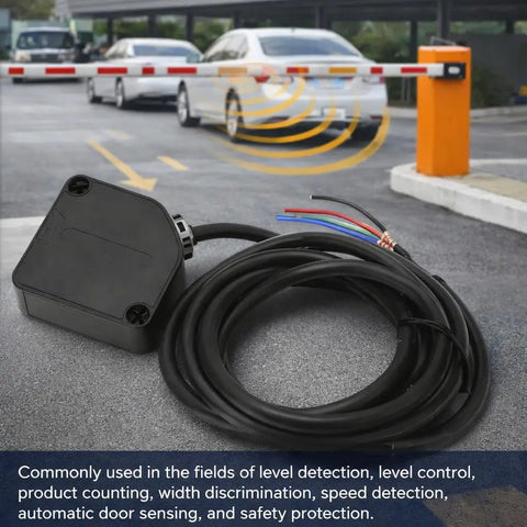 Photoelectric Switch Diffuse Reflection Sensor With 3 Meter Detection Range And Screw Pack next to road barrier