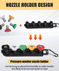 Pressure Washer Gun Replacement Kit With Jet Wand And Five Nozzles, Wide Compatibility For Ryobi, Karcher, Greenworks And PowerStroke nozzle holder