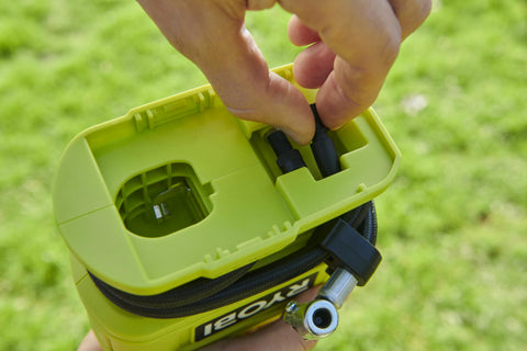 18V One Plus Cordless Tire And Ball Inflator With Mini Compressor 11 Bar Max Fast Inflation To 32 PSI In Under A Minute Includes 3 Tips