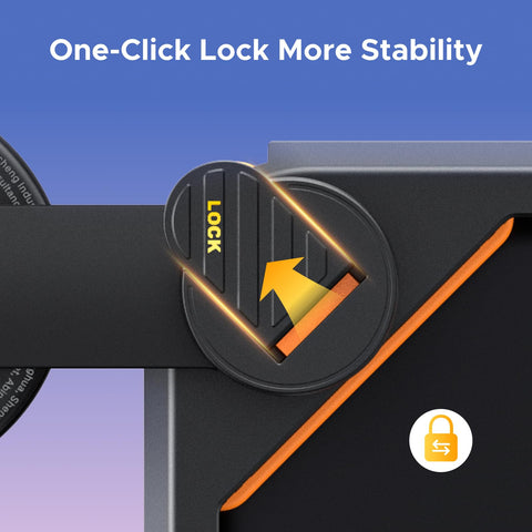 Close-up of Tesla Model 3 And Y MagSafe Car Mount With Ultra Strong Magnetic Hold For iPhone, showcasing one-click lock feature.