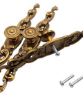 Vintage Style Cabinet Knobs and Pulls 3 Piece Set Zinc Alloy Yellow Bronze Back Plate Pull Handles with Screws