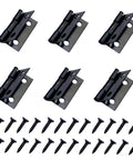 1 Inch 201 Stainless Steel Tiny Door Hinges With Screws For Cabinets Wooden Boxes Furniture And DIY Projects Black Finish