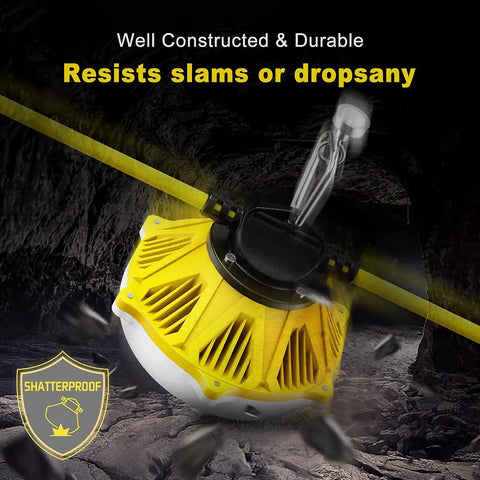 Ultra Bright 100 Ft LED Work String Light With 10 Sockets 200W Total Output 26000 Lumens Aluminum Housing Magnetic Mount 5000K Daylight